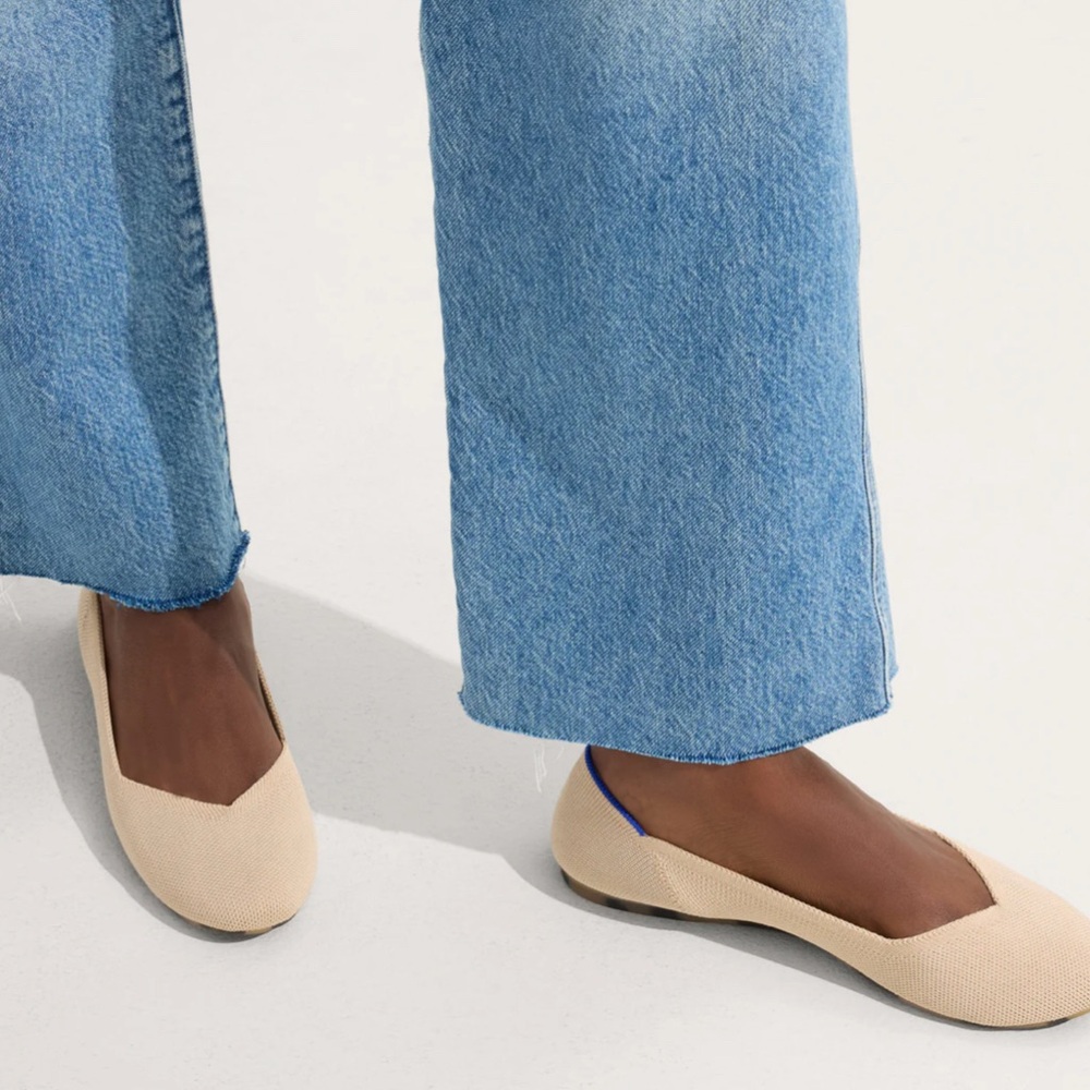Beige Women's Ballet Flats - Lightweight Slip-On Shoe